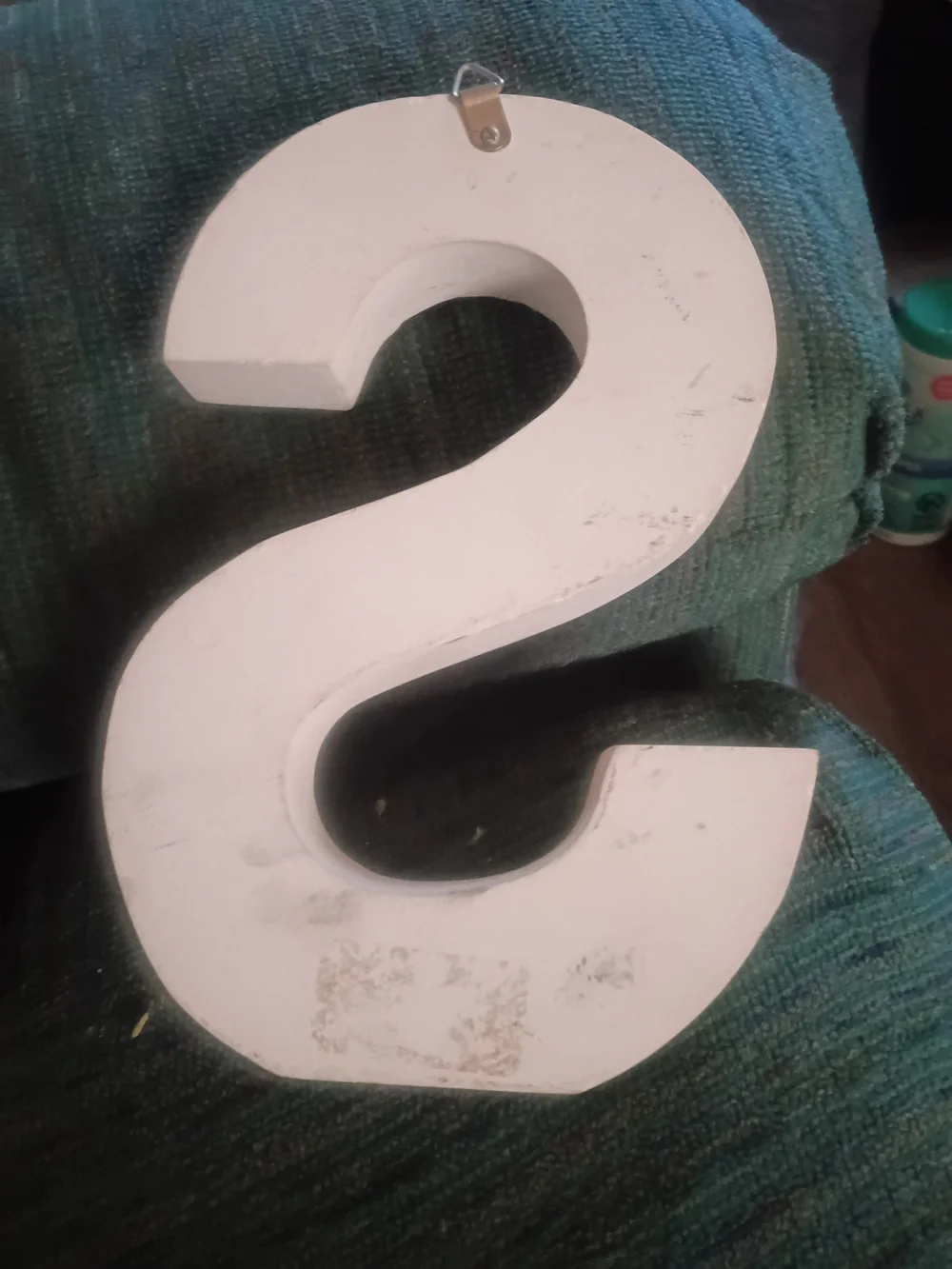 Decorative Mosaic Letter S - Teal, Gold & Silver